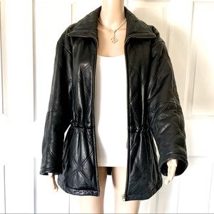 Vintage Leather Insulated Jacket-One if a kind!
